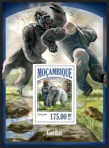 Poštová známka Mozambik 2013 Gorily Mi# Block 837 Kat 10€