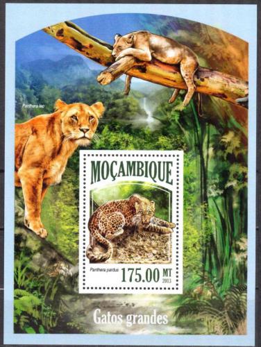 Poštová známka Mozambik 2013 Maèkovité šelmy Mi# Block 835 Kat 10€
