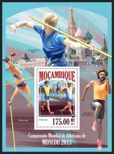 Poštová známka Mozambik 2013 MS v lehké atletice Mi# Block 855 Kat 10€