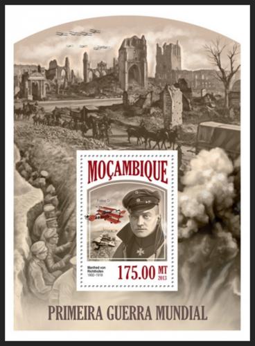 Poštová známka Mozambik 2013 První svìtová válka Mi# Block 813 Kat 10€