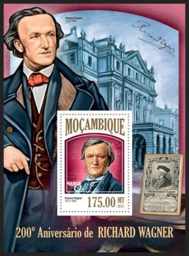 Poštová známka Mozambik 2013 Richard Wagner Mi# Block 808 Kat 10€