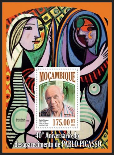 Poštová známka Mozambik 2013 Umenie, Pablo Picasso Mi# Block 814 Kat 10€