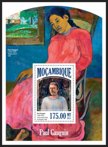 Poštová známka Mozambik 2013 Umenie, Paul Gauguin Mi# Block 843 Kat 10€