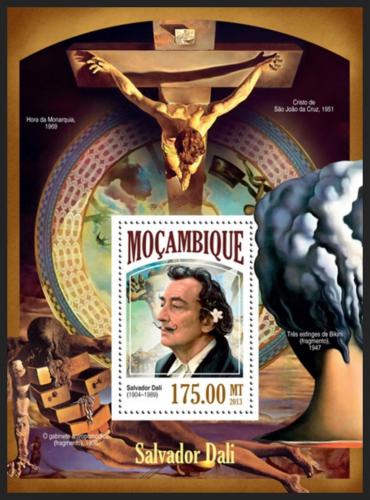 Poštová známka Mozambik 2013 Umenie, Salvador Dalí Mi# Block 851 Kat 10€