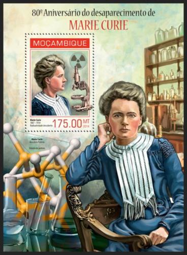 Poštová známka Mozambik 2014 Marie Curie Mi# Block 867 Kat 10€