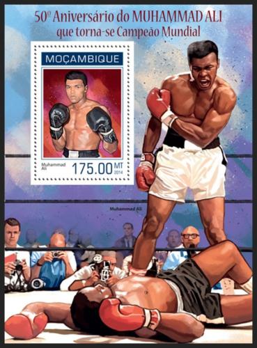 Poštová známka Mozambik 2014 Muhammad Ali, boxer Mi# Block 875 Kat 10€