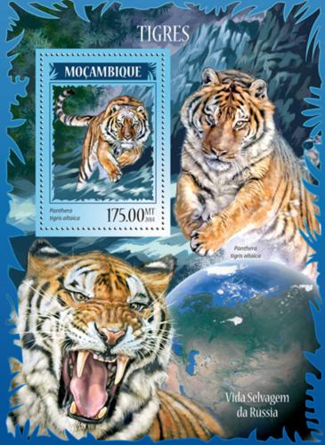 Poštová známka Mozambik 2014 Tygøi Mi# Block 915 Kat 10€