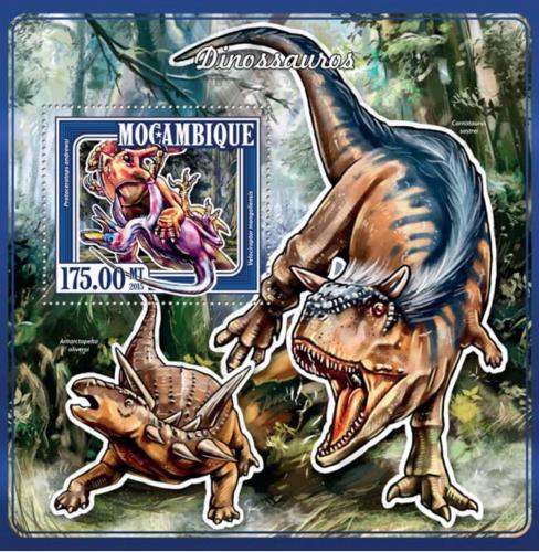 Poštová známka Mozambik 2015 Dinosaury Mi# Block 980 Kat 10€
