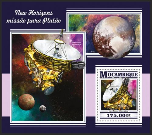 Potov znmka Mozambik 2015 Mise k planet Pluto Mi# Block 1057 Kat 10 - zvi obrzok