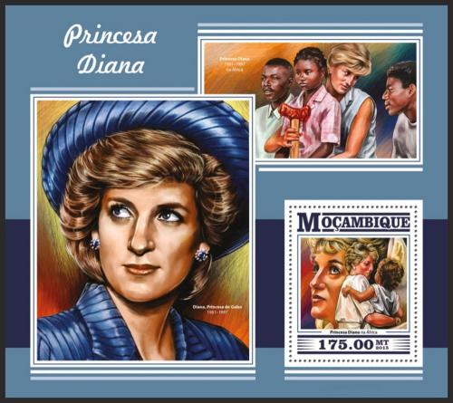 Poštová známka Mozambik 2015 Princezna Diana Mi# Block 1089 Kat 10€