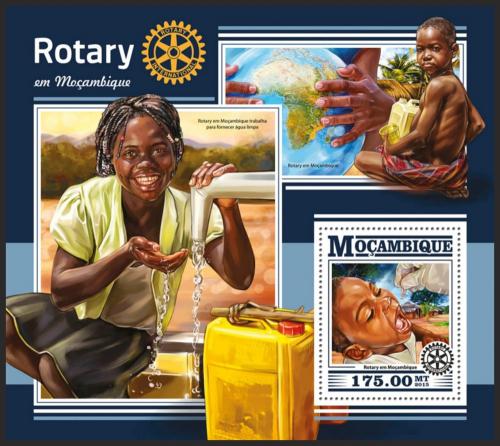 Poštová známka Mozambik 2015 Rotary International Mi# Block 1088 Kat 10€