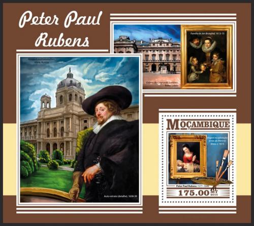 Poštová známka Mozambik 2015 Umenie, Peter Paul Rubens Mi# Block 1078 Kat 10€