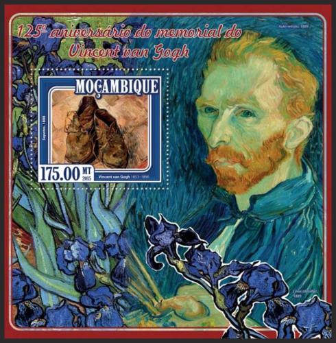Poštová známka Mozambik 2015 Umenie, Vincent van Gogh Mi# Block 991 Kat 10€