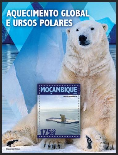 Poštová známka Mozambik 2016 Globální oteplování Mi# Block 1100 Kat 10€