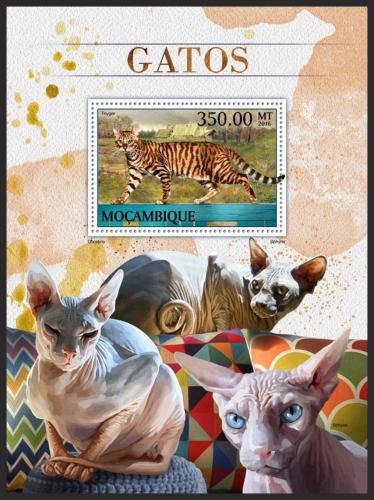 Poštová známka Mozambik 2016 Maèky Mi# Block 1227 Kat 20€