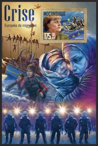 Poštová známka Mozambik 2016 Migraèní krize v Evropì Mi# Block 1157 Kat 10€