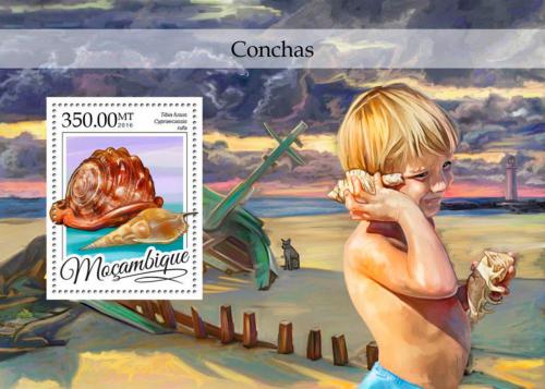 Poštová známka Mozambik 2016 Mušle Mi# Block 1158 Kat 20€
