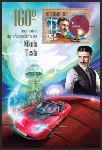 Poštová známka Mozambik 2016 Nikola Tesla Mi# Block 1139 Kat 10€