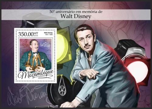 Poštová známka Mozambik 2016 Walt Disney Mi# Block 1175 Kat 20€