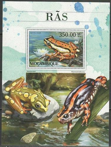 Poštová známka Mozambik 2016 Žaby Mi# Block 1218 Kat 20€