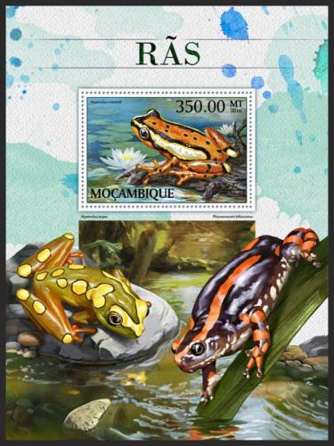 Poštová známka Mozambik 2016 Žaby Mi# Block 1221 Kat 20€