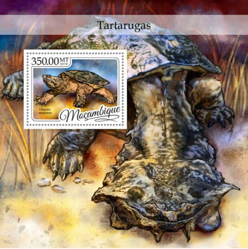 Poštová známka Mozambik 2016 Korytnaèky Mi# Block 1198 Kat 20€