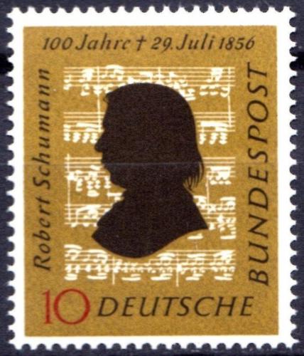 Potov znmka Nemecko 1956 Robert Schumann, skladatel Mi# 234 - zvi obrzok