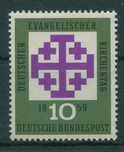 Poštová známka Nemecko 1959 Sjezd protestantù Mi# 314