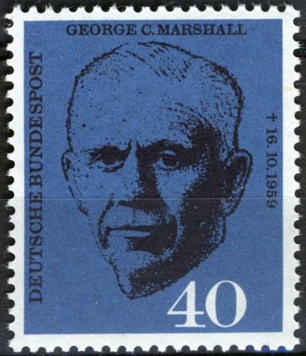 Potov znmka Nemecko 1960 George C. Marshall Mi# 344 Kat 3.40 - zvi obrzok
