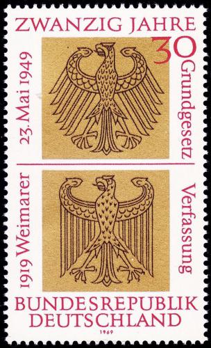 Potov znmka Nemecko 1969 ttny znaky Mi# 585 - zvi obrzok
