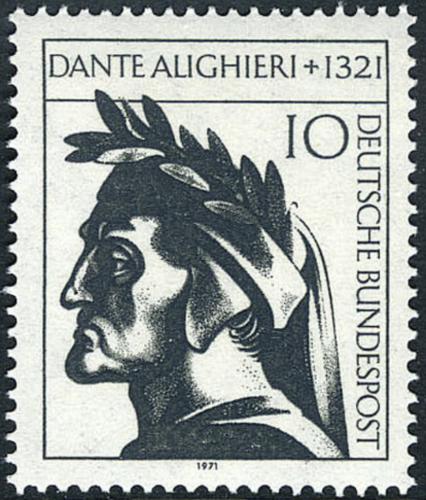 Potov znmka Nemecko 1971 Dante Alighieri Mi# 693