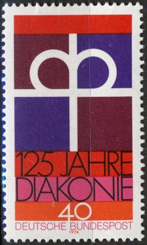 Potov znmka Nemecko 1974 Nmeck protestantsk kostol Mi# 810 - zvi obrzok