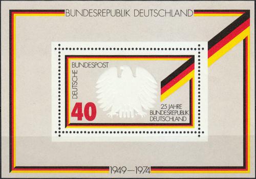 Potov znmka Nemecko 1974 Vznik republiky, 25. vroie Mi# Block 10 - zvi obrzok