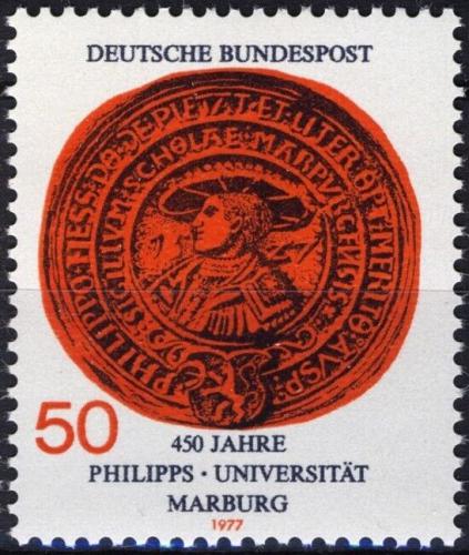 Potov znmka Nemecko 1977 Pee Univerzity Marburg Mi# 939 - zvi obrzok