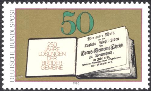 Potov znmka Nemecko 1980 Bible na denn ten Mi# 1054 - zvi obrzok