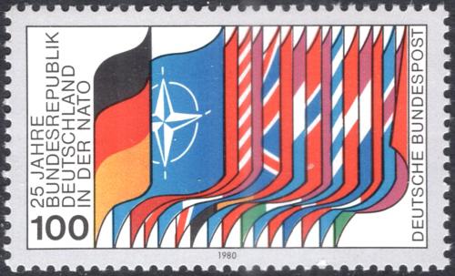 Potov znmka Nemecko 1980 Vlajky stt NATO Mi# 1034