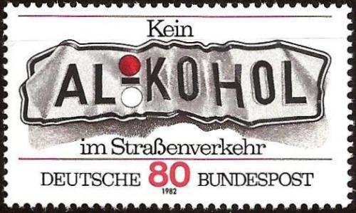 Potov znmka Nemecko 1982 Boj proti alkoholu za volantem Mi# 1145