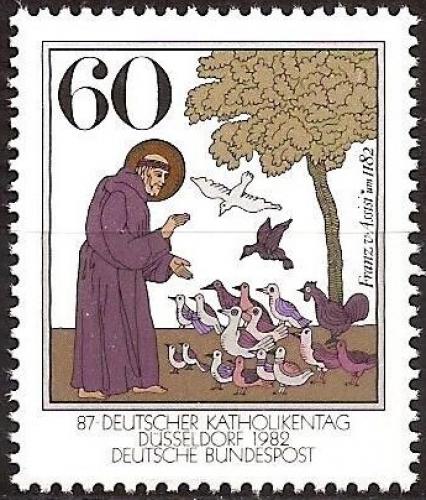 Potov znmka Nemecko 1982 Frantiek z Assisi Mi# 1149 - zvi obrzok
