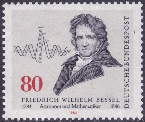 Potov znmka Nemecko 1984 Friedrich Bessel, astronom Mi# 1219
