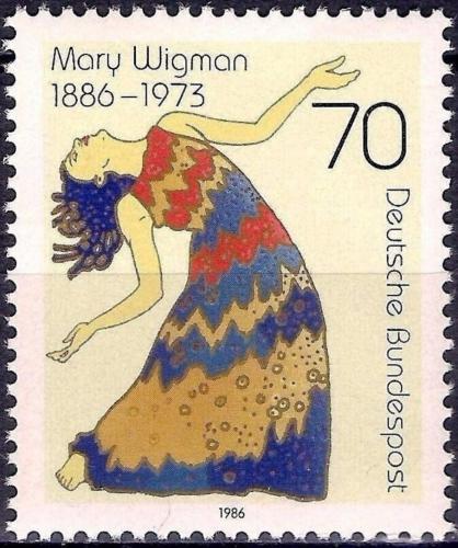 Potov znmka Nemecko 1986 Mary Wigman, tanenice Mi# 1301 - zvi obrzok