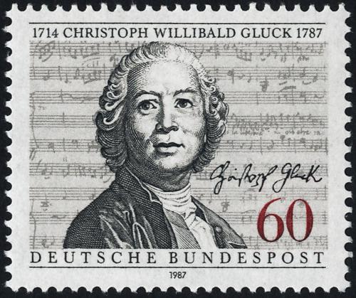 Potov znmka Nemecko 1987 Christoph W. Gluck, skladatel Mi# 1343