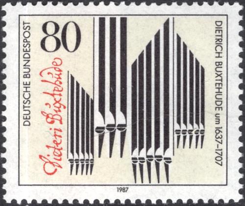 Potov znmka Nemecko 1987 Varhany Mi# 1323 - zvi obrzok