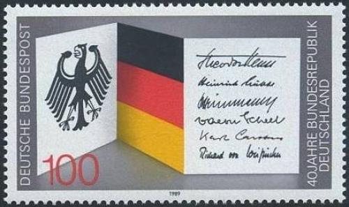 Potov znmka Nemecko 1989 Vro vzniku republiky Mi# 1421