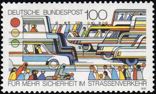 Potov znmka Nemecko 1991 Bezpenos silninho provozu Mi# 1554