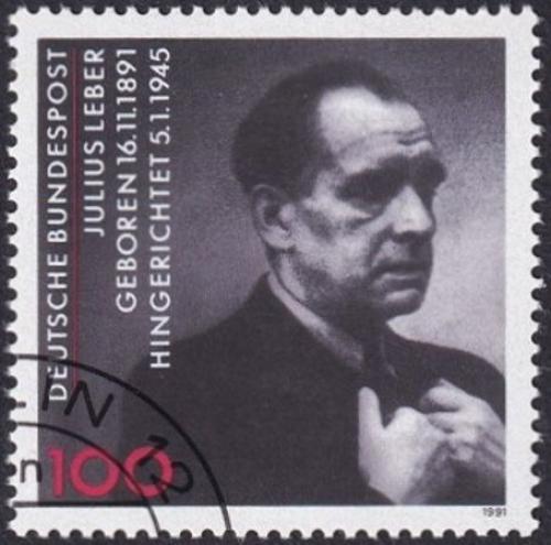 Potov znmka Nemecko 1991 Julius Leber, politik 1A Mi# 1574
