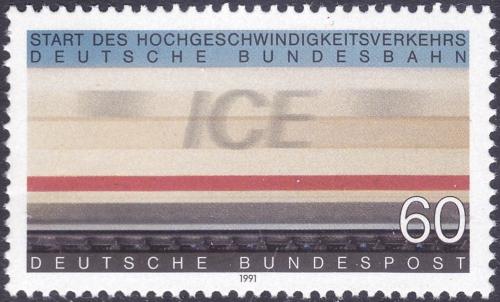 Potov znmka Nemecko 1991 Vysokorychlostn eleznice Mi# 1530