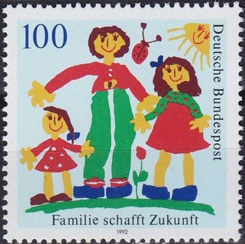Potov znmka Nemecko 1992 Rodinn ivot Mi# 1621 - zvi obrzok