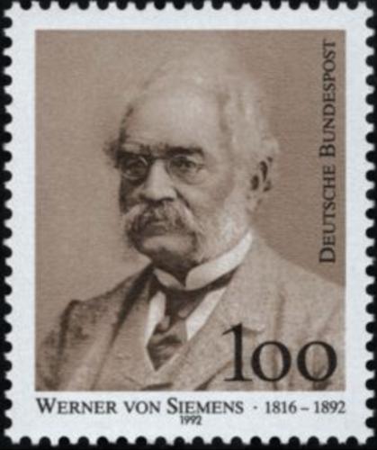 Potov znmka Nemecko 1992 Werner von Siemens Mi# 1642 - zvi obrzok