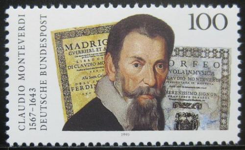 Poštová známka Nemecko 1993 Claudio Monteverdi, skladatel Mi# 1705