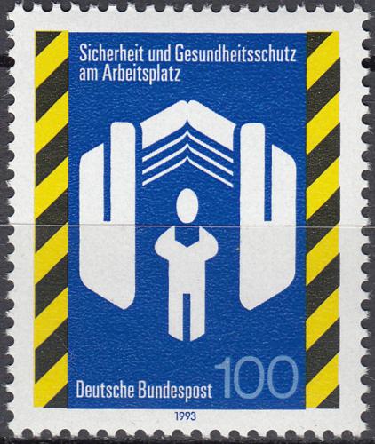 Potov znmka Nemecko 1993 Zdrav a bezpenost v prci Mi# 1649 - zvi obrzok